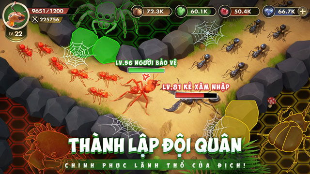 Thành lập đội quân - Chinh phục lãnh thổ của địch