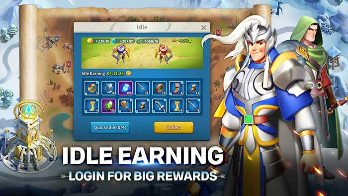 Chế độ idle AFK mang đến cho game thủ vô vàn tài nguyên ngay cả khi ngoại tuyến