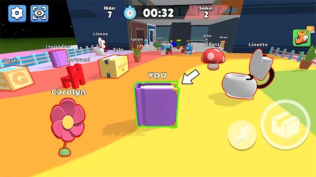 Ẩn nấp, biến hóa tành các đồ vật khác nhau trong môi trường