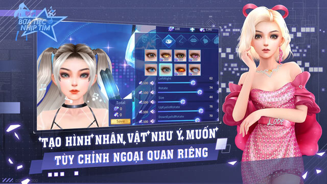 Tạo hình nhân vật đẹp mắt, tùy chỉnh ngoại quan riêng