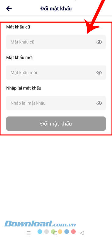 Thay đổi mật khẩu