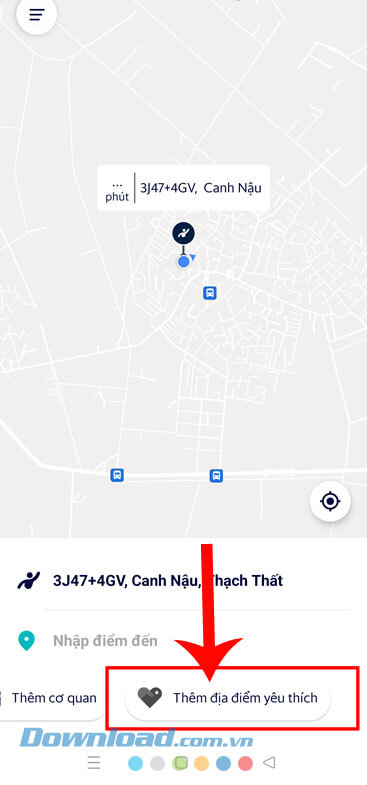 Ấn vào mục Thêm địa điểm yêu thích.