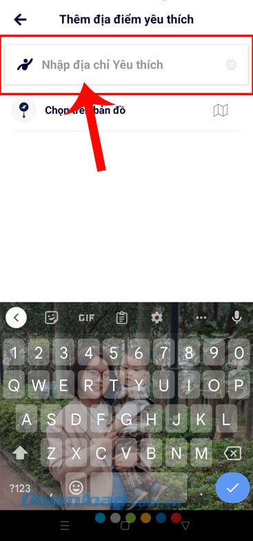 Nhập địa chỉ yêu thích