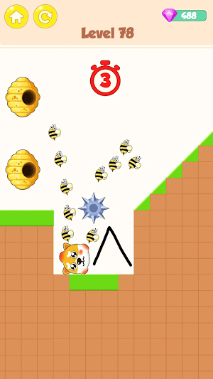 Đừng để chú chó bị ong đốt nhé!