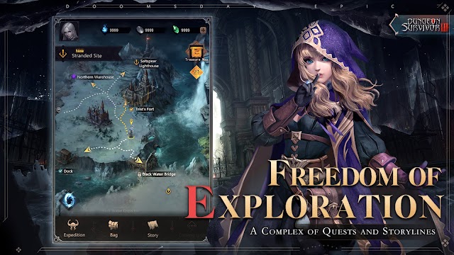 Khám phá tự do trong một thế giới đen tối rộng lớn trong game Dungeon Survivor 3