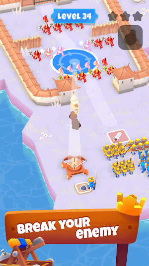 Đưa quân đội của bạn đi tiêu diệt kẻ thù trong game King or Fail 