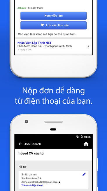 Nộp đơn dễ dàng từ điện thoại