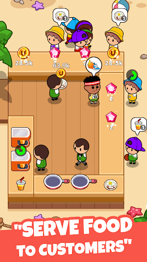 Food Fever Restaurant Tycoon cho bạn quản lý nhà hàng, phục vụ đồ ăn cho khách hàng
