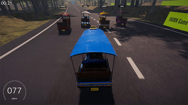 Cạnh tranh dữ dội trên đường đua thiên nhiên tuyệt đẹp của Tuk Tuk Race game