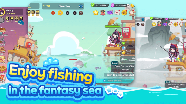 Tận hưởng câu cá ở vùng biển tuyệt đẹp trong game Idle Fishing: Sea of Fantasy