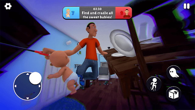 Cố gắng tìm đưa con đang ẩn nấp trong các ngóc ngách