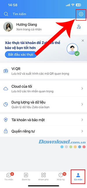 Zalo khong thong bao cuoc goi den 1*416609