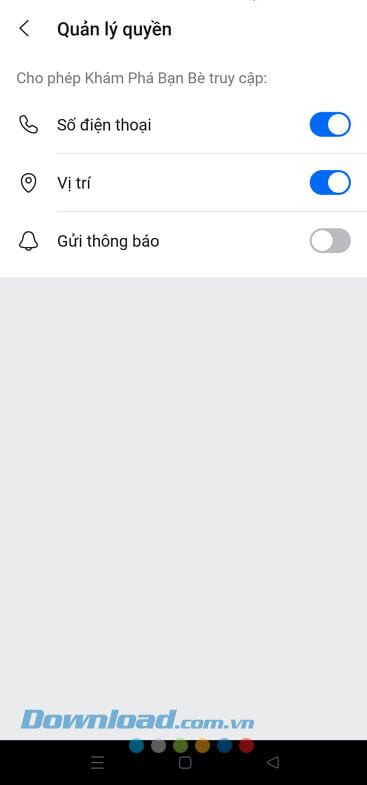 Đã bật mục Số điện thoại, Vị trí