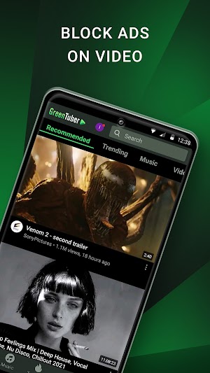 GreenTuber chặn tất cả quảng cáo trên video