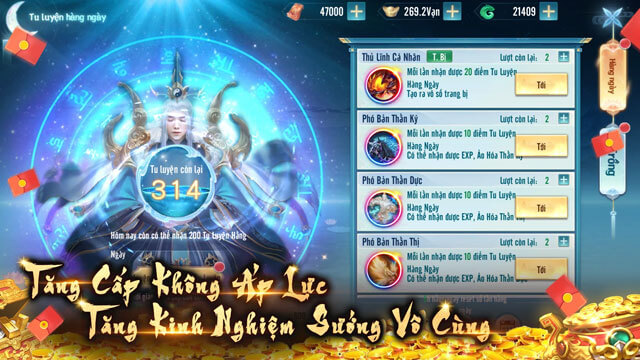Dễ dàng tăng cấp, tăng kinh nghiệm