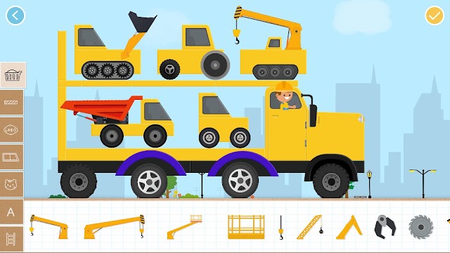 Bé lắp ráp và tạo ra chiếc xe của riêng mình trong game Labo Brick Car 2 