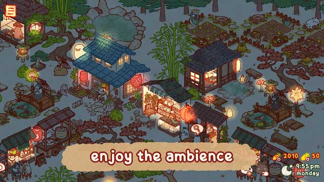 Thời gian trong game Usagi Shima được đồng bộ hóa với thời gian thực
