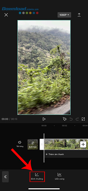 thay doi toc do video CapCut dien thoai 6*418424