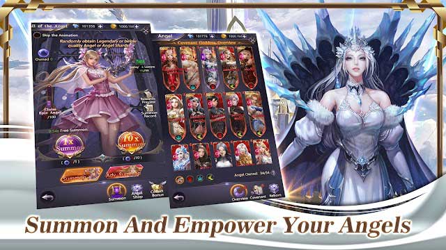 Triệu hồi và tăng sức mạnh cho các Thiên thần của bạn trong game League of Angels: Pact