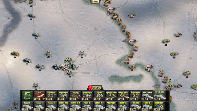 Chỉ huy đội quân của bạn đi chiến đấu với kẻ thù trong game Frontline: Panzers & Generals