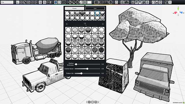 Phần mềm này có vô số mẫu vật, hiệu ứng đổ bóng đa dạng