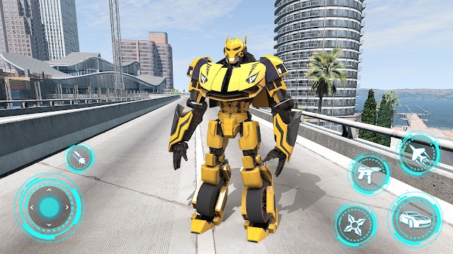 Thu thập các robot biến hình mạnh mẽ của bạn trong game Robot War: Car Transform Game