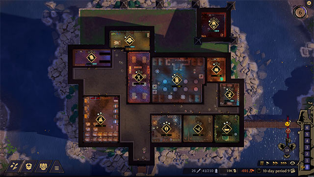 Lối chơi của Naheulbeuk's Dungeon Master game pha trộn giữa mô phỏng và chiến lược có chiều sâu