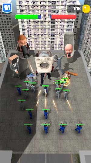 Toilet Monster Battle cho bạn thành lập đội quân và chiến đấu với quái vật