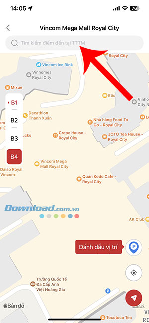 tim vi tri do xe vincom 10*419547