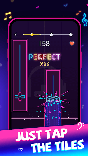 Chơi game đơn giản bằng cách chạm vào các phím đàn
