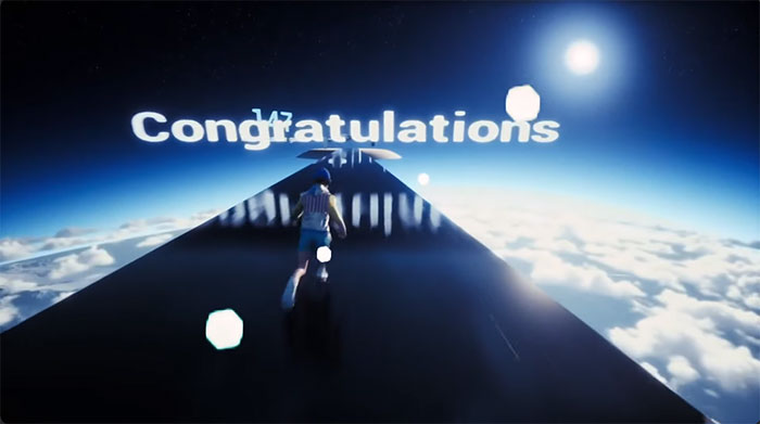 Only Up! chúc mừng game thủ đã hoàn thành toàn bộ trò chơi