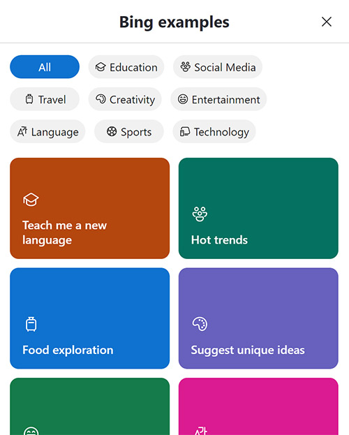 Khám phá Bing toolbox với những chủ đề hot nhất như giáo dục, mạng xã hội, du lịch, giải trí...