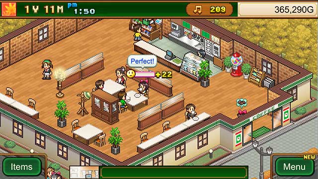  Cafe Master Story là game mô phỏng quản lý quán cà phê mới từ Kairosoft 