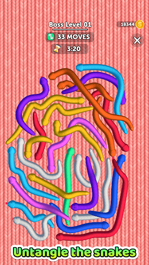 Tangled Snakes là trò chơi logic gỡ rối rắn thú vị