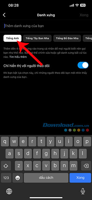 them danh xung vao bio Instagram 4*423453