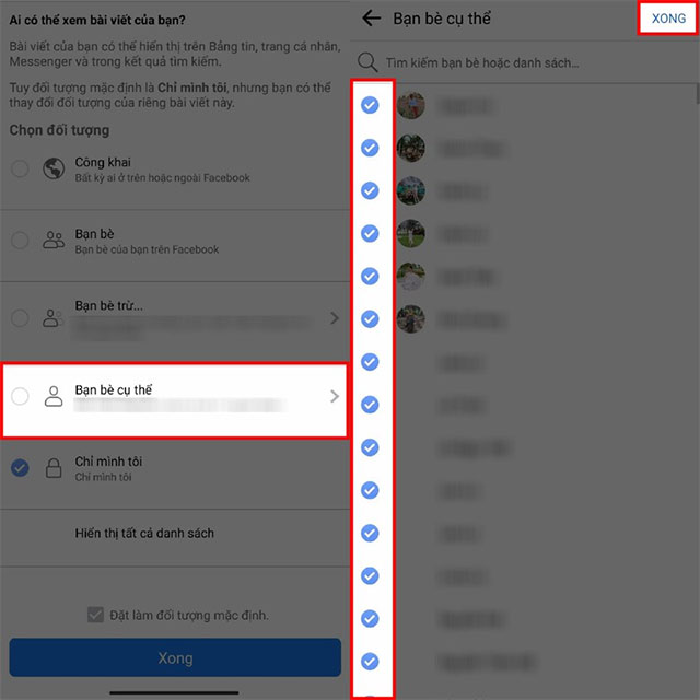 Bạn bè cụ thể