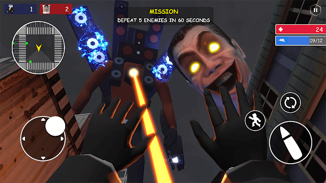 Game Shoot Skibd Toilet Survival.io cho bạn tham gia cuộc chiến sinh tồn giữa các quái vật bồn cầu và cameraman