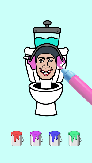 Toilet Paint Monster Color cho bạn tô màu cho các quái vật bồn cầu
