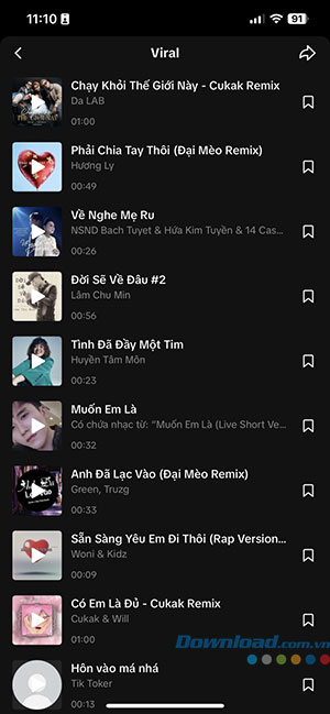 tim kiem bai hat thinh hanh tren TikTok 10*426454