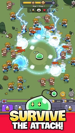 Slime Battle cho bạn vào vai Slime và chống lại loài người đông đảo