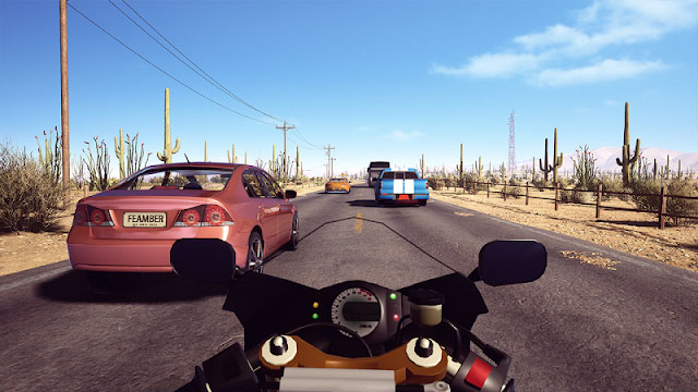 Lái xe mô tô tốc độ cao trên các đường phố đông đúc trong game Traffic Fever-Moto