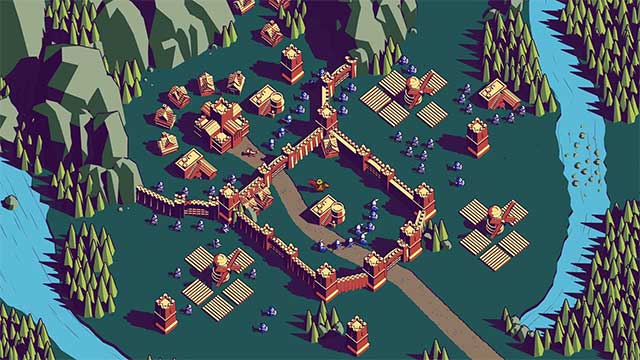 Thronefall là trò chơi phòng thủ tháp tối giản cực gây nghiện