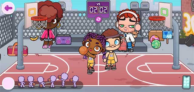 Có thể chơi trên sân bóng rổ