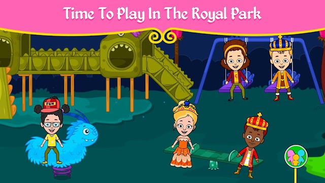 Chơi game cùng bạn bè trong công viên hoàng gia