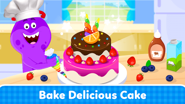 Cooking Games for Kids & Girls day bé làm bánh và tạo ra những chiếc bánh sinh nhật thơm ngon