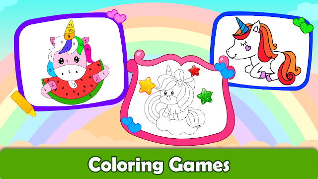 Tô màu cho những chú kỳ lân đáng yêu trong game Unicorn Games