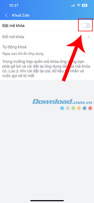 khoa Zalo bang Face ID 4*428590