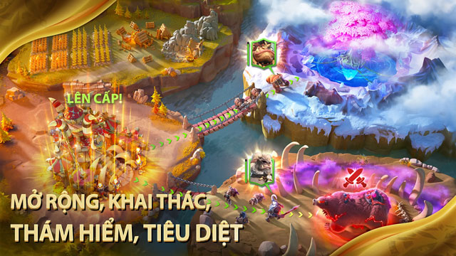 Tham gia mở rộng, khai thác, thám hiểm, tiêu diệt kẻ địch
