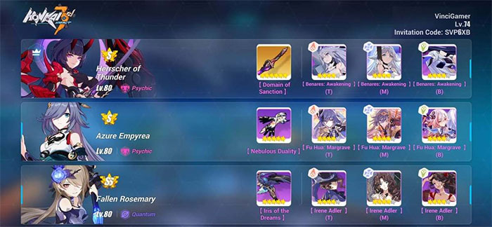 Lựa chọn nhân vật và thiết lập đội hình mạnh mẽ sẽ giúp người chơi đánh bại mọi kẻ thù trong Honkai Impact