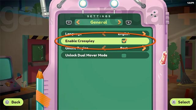 Bật tùy chọn Enable Crossplay để chơi Moving Out II đa nền tảng